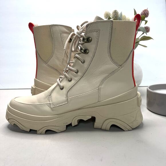 Sorel Brex Heel Lace Waterproof Boot Bleached Ceramic NL4306165 Women 9.5 - Picture 6 of 10